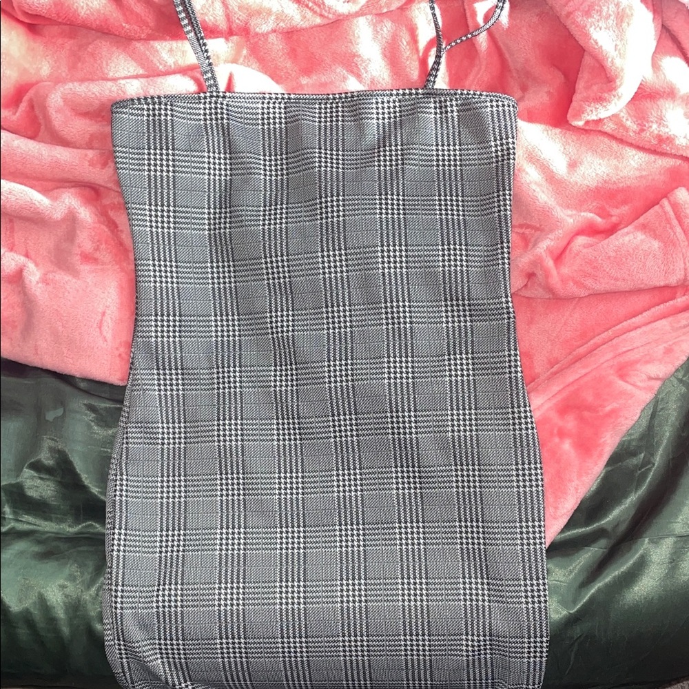 Plaid Spaghetti Strap Dress